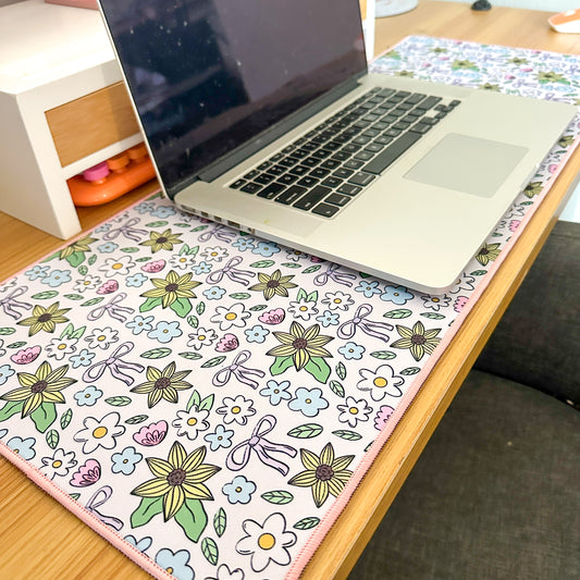 Floral Bow Desk Mat