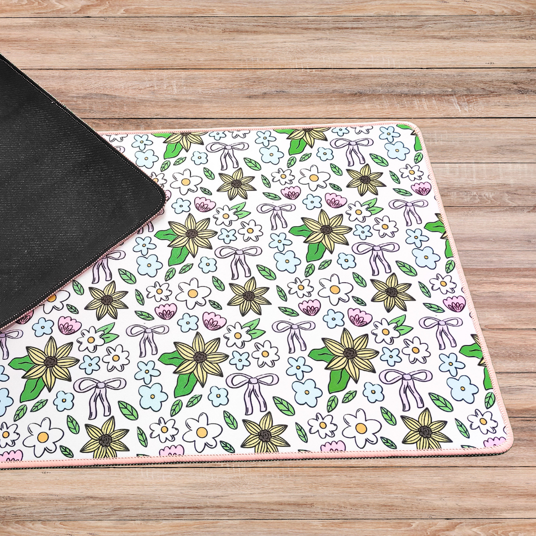 Floral Bow Desk Mat