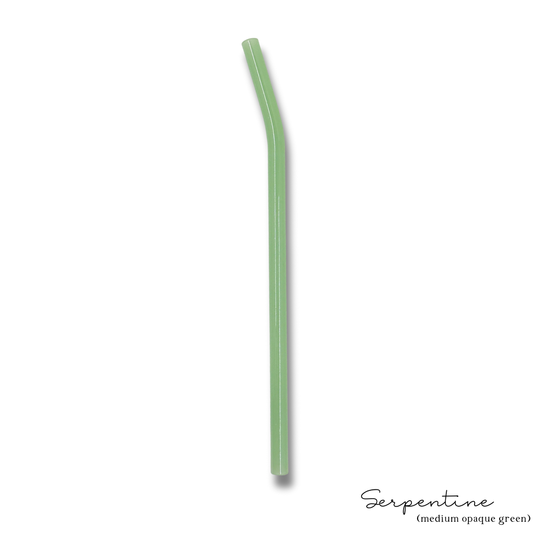 8" Tinted Bent Glass Straw
