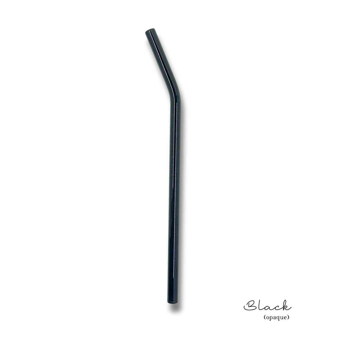 8" Tinted Bent Glass Straw