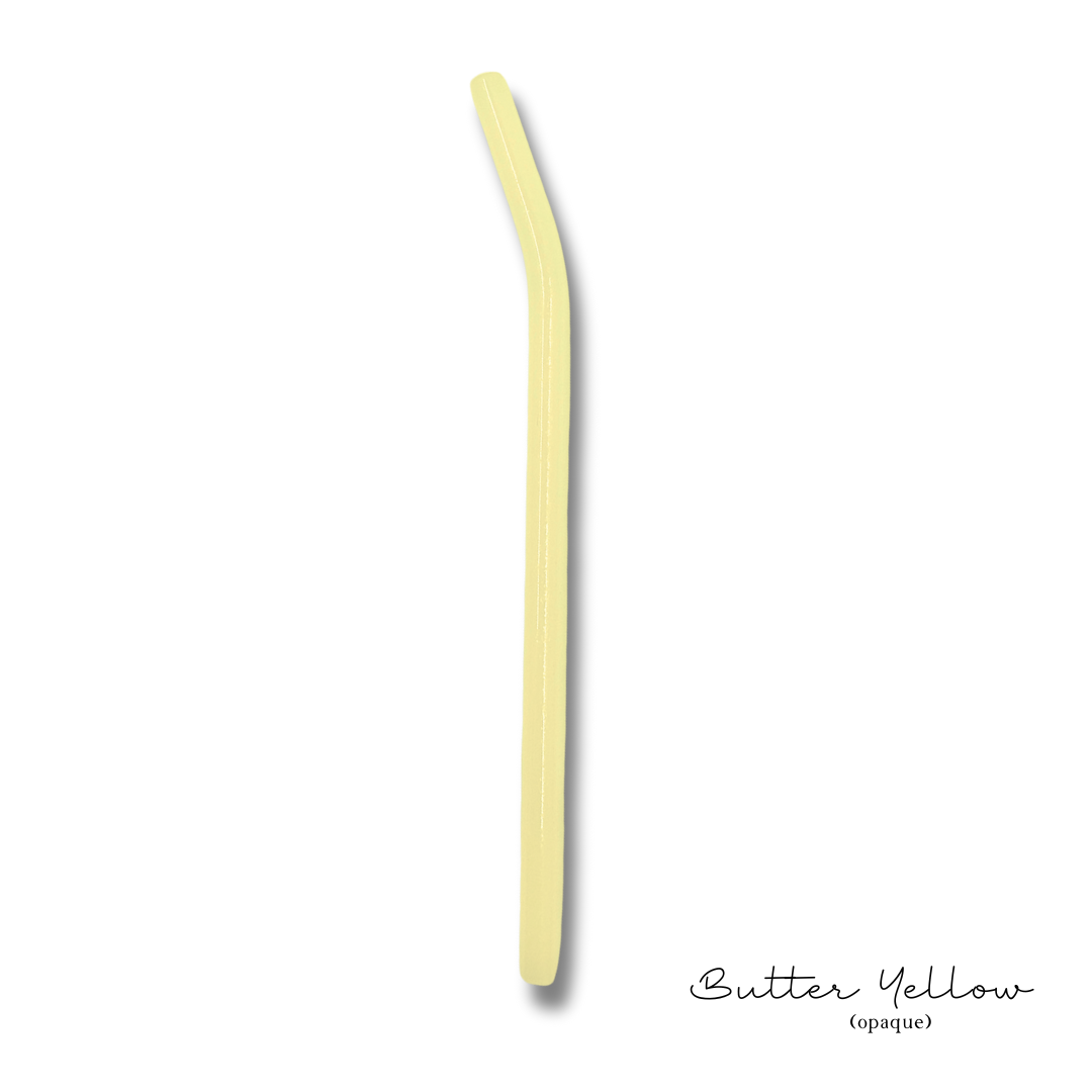 8" Tinted Bent Glass Straw