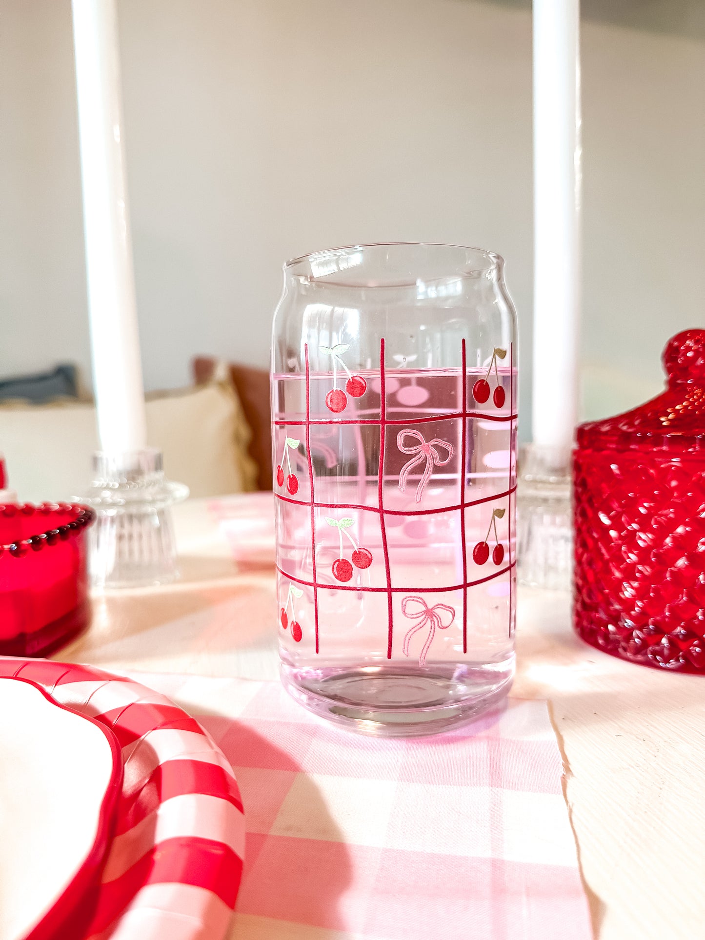 Mon Cheri (Cherries) | Glass Tumbler