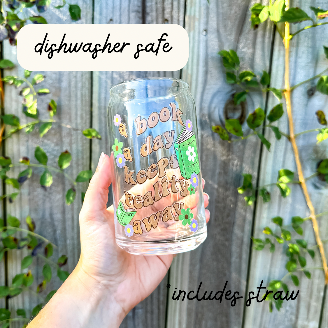 Book A Day | Glass Tumbler