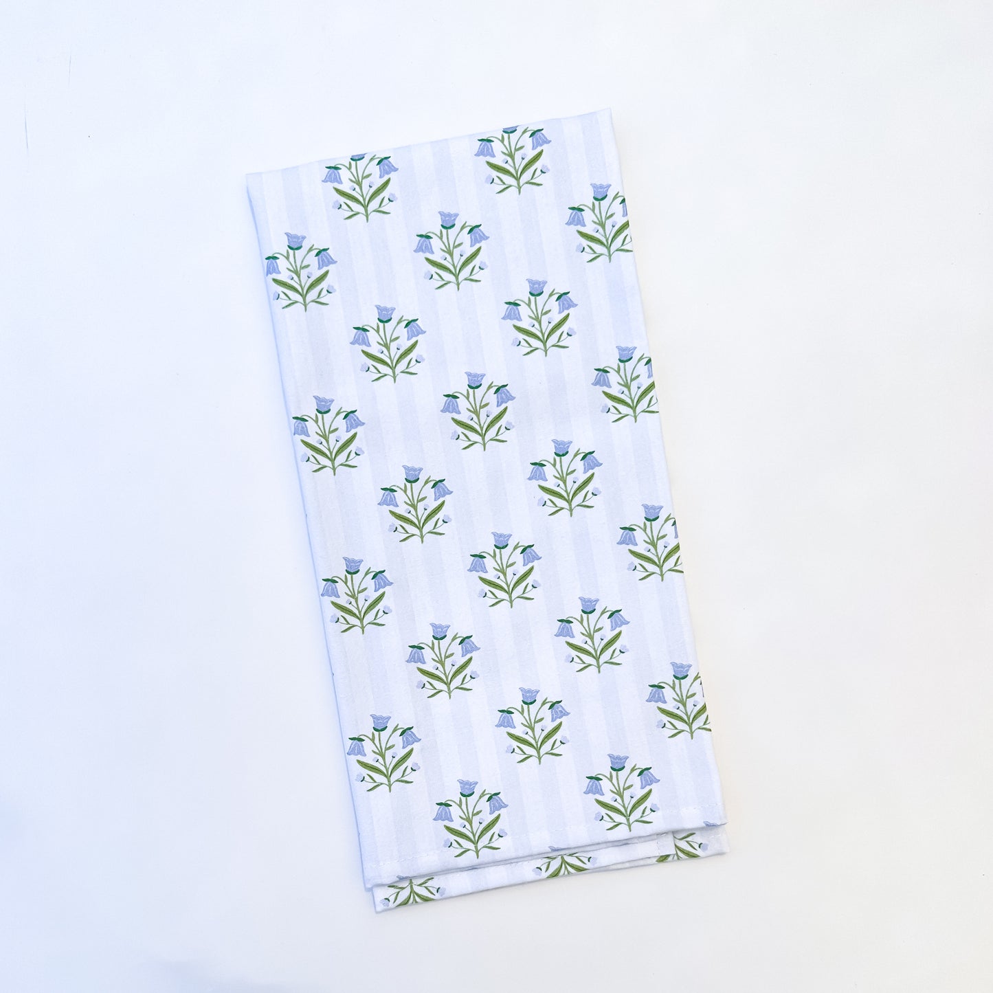 Bellflowers and Stripes | Tea Towel
