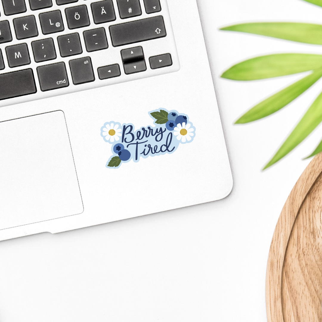 Berry Tired (Blueberry) | Sticker 3"