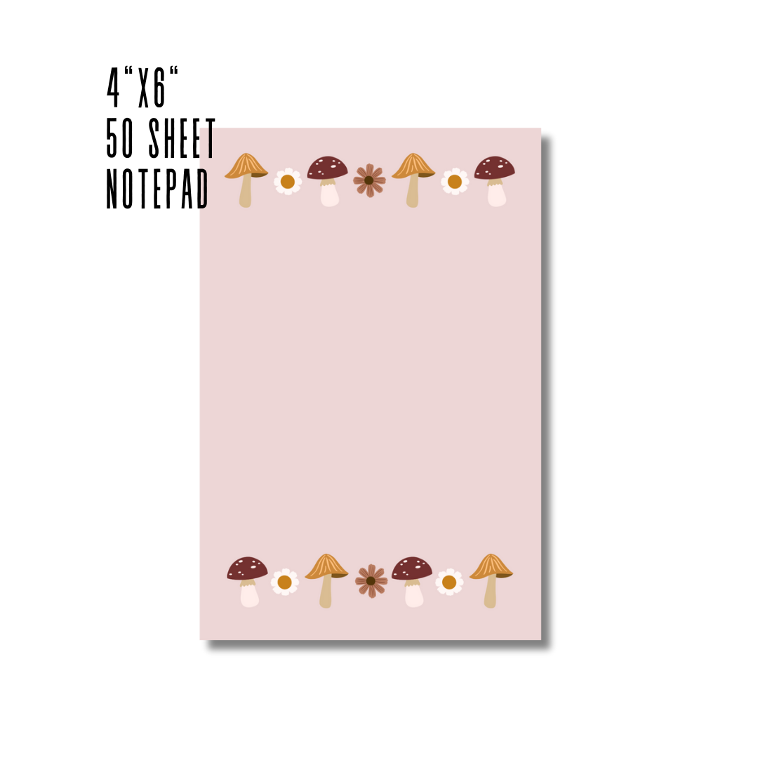 Mushrooms Notepad | 4”x6” 50 Sheets