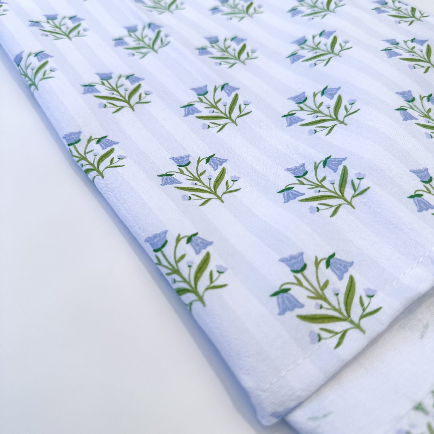 Bellflowers and Stripes | Tea Towel