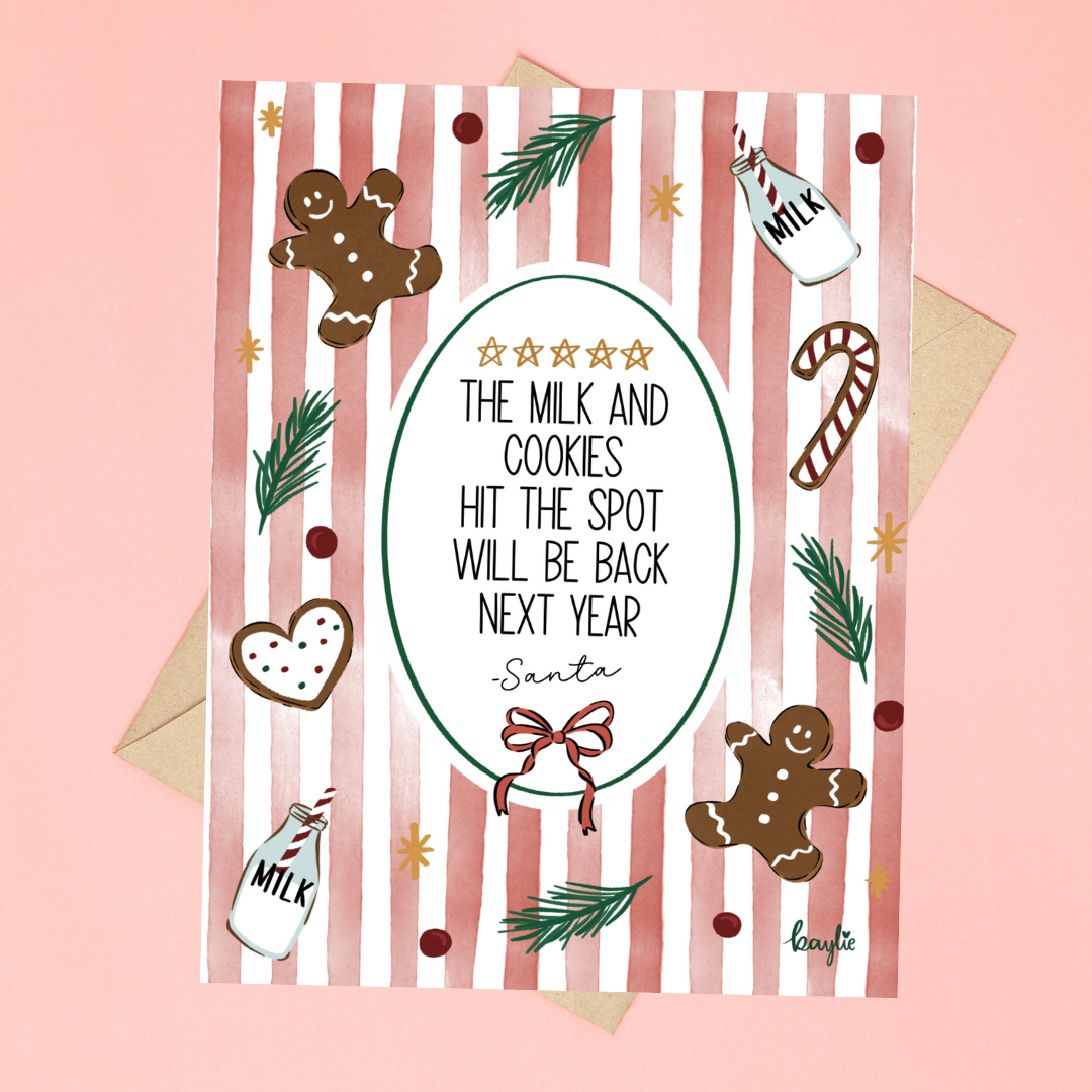 Santa's Cookie Review| Greeting Card