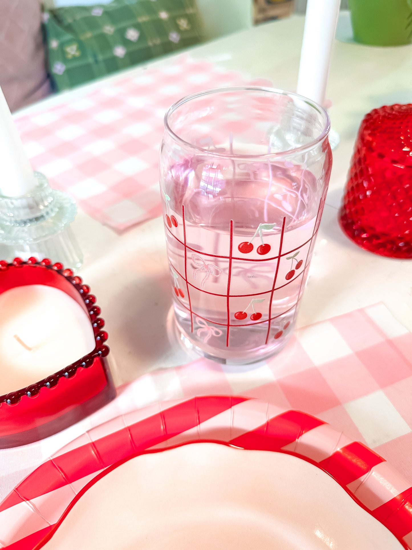 Mon Cheri (Cherries) | Glass Tumbler