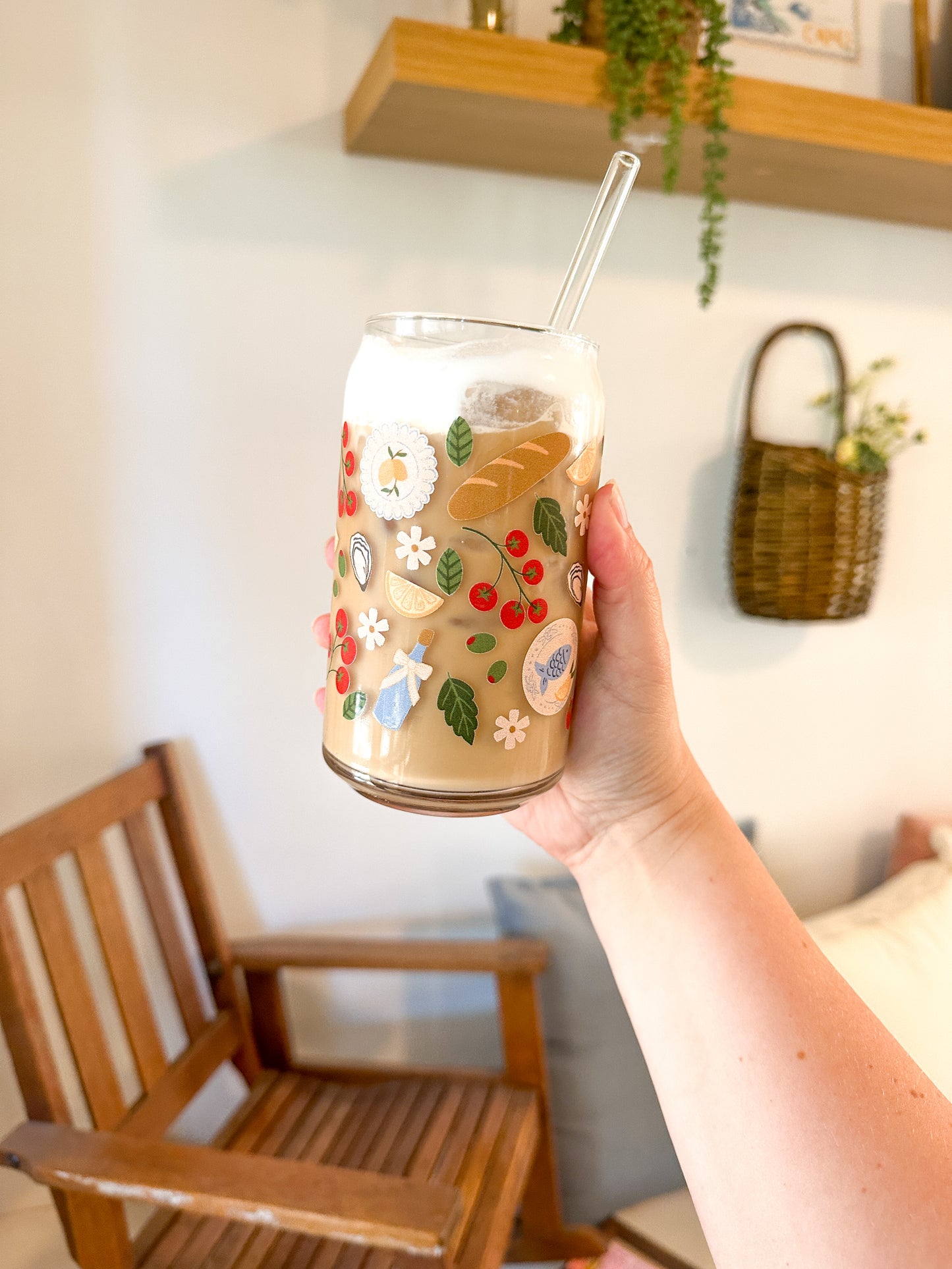 Mediterranean Summer | Glass Tumbler