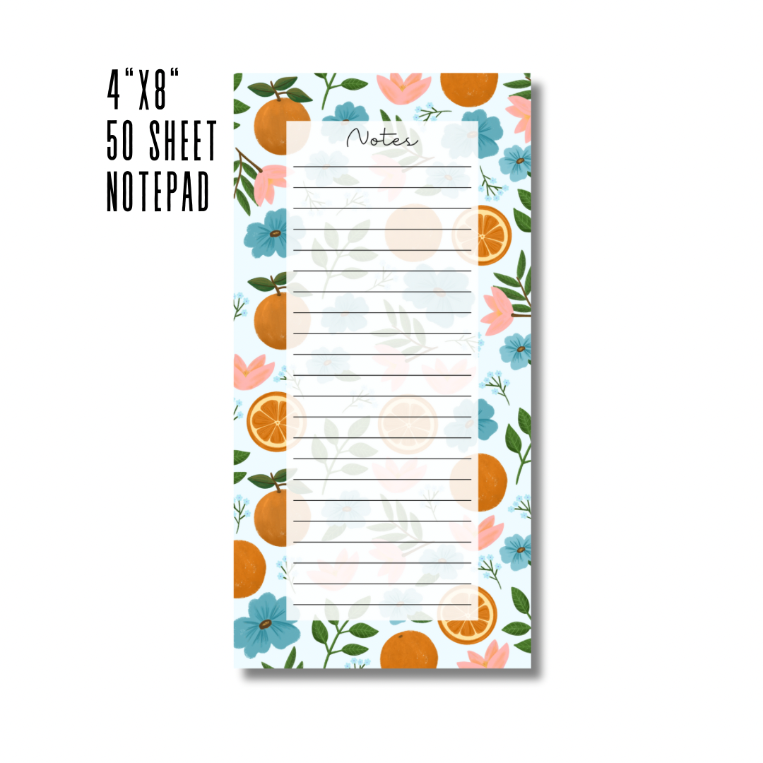 Orange Grove Notepad | 4”x8” 50 Sheets