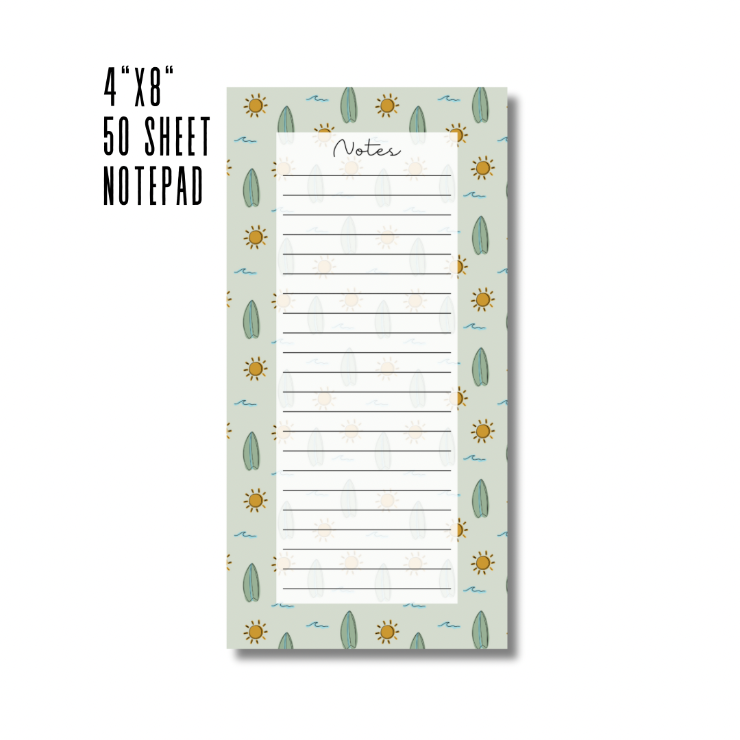 Surfs Up Notepad | 4”x8” 50 Sheets