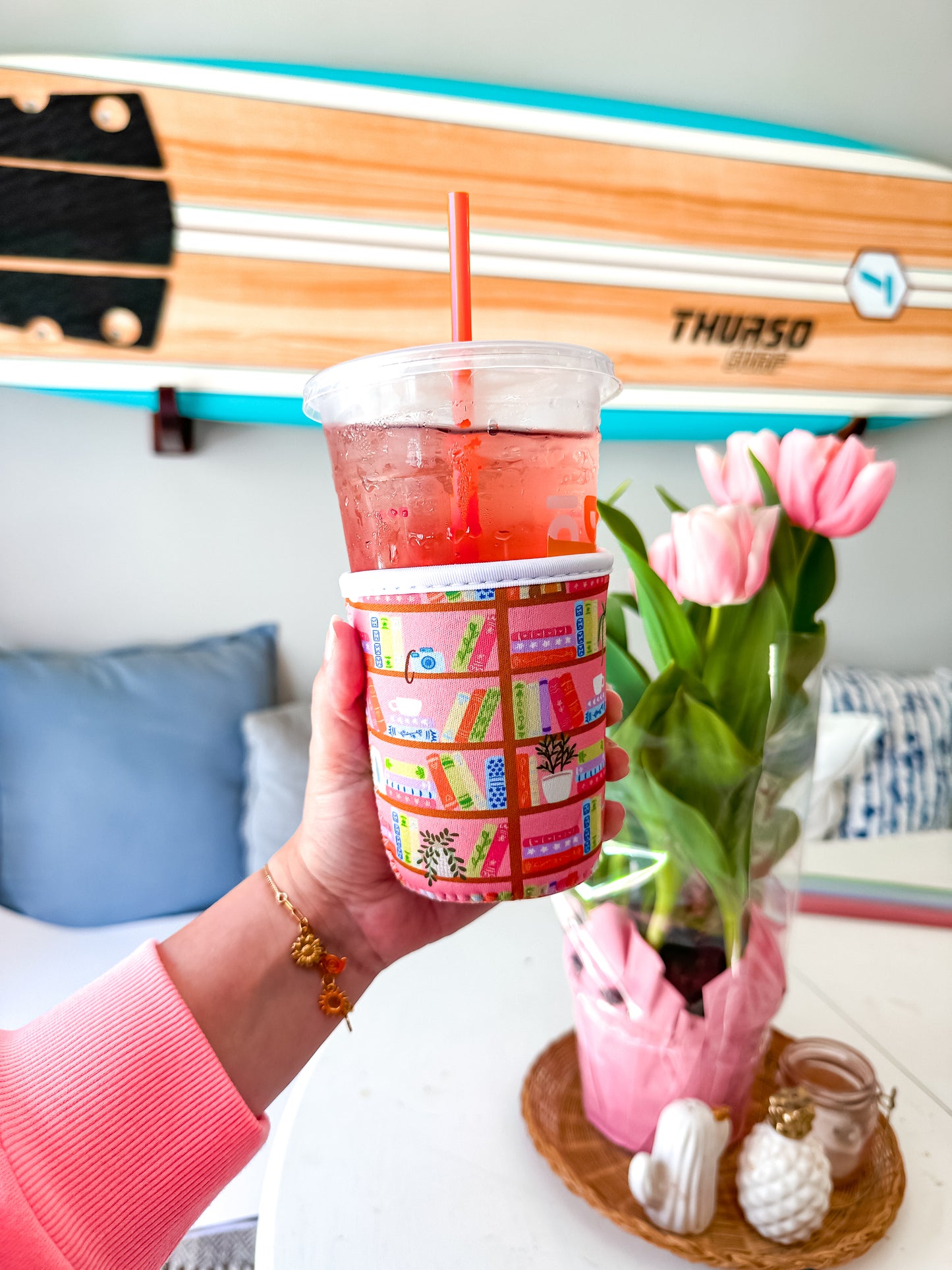 Summer Bookshelf | Reusable Coffee Sleeve