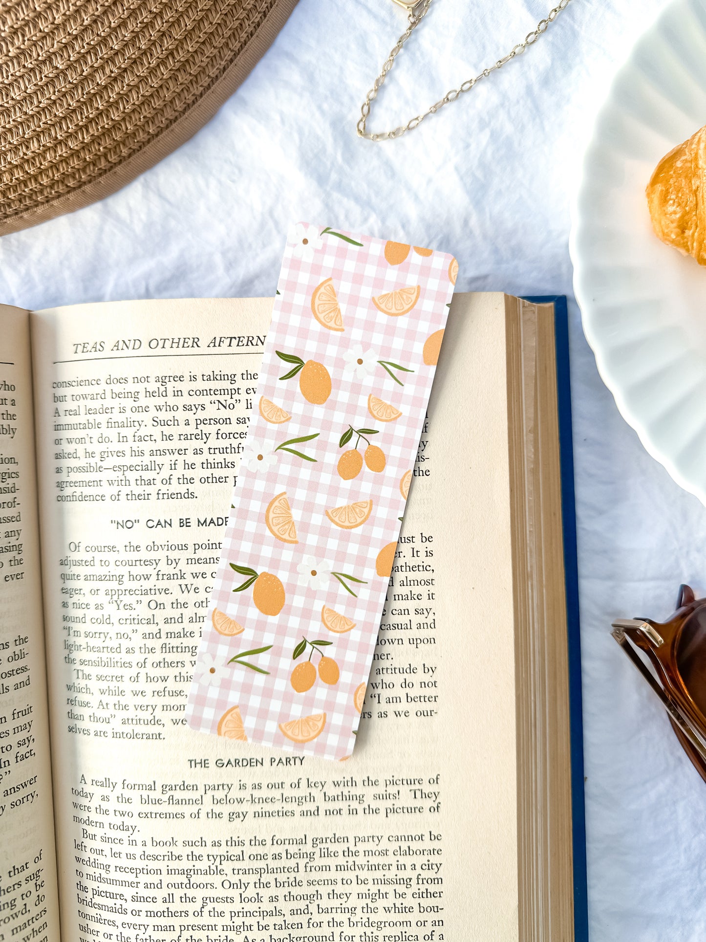 Lemon Gingham | Bookmark