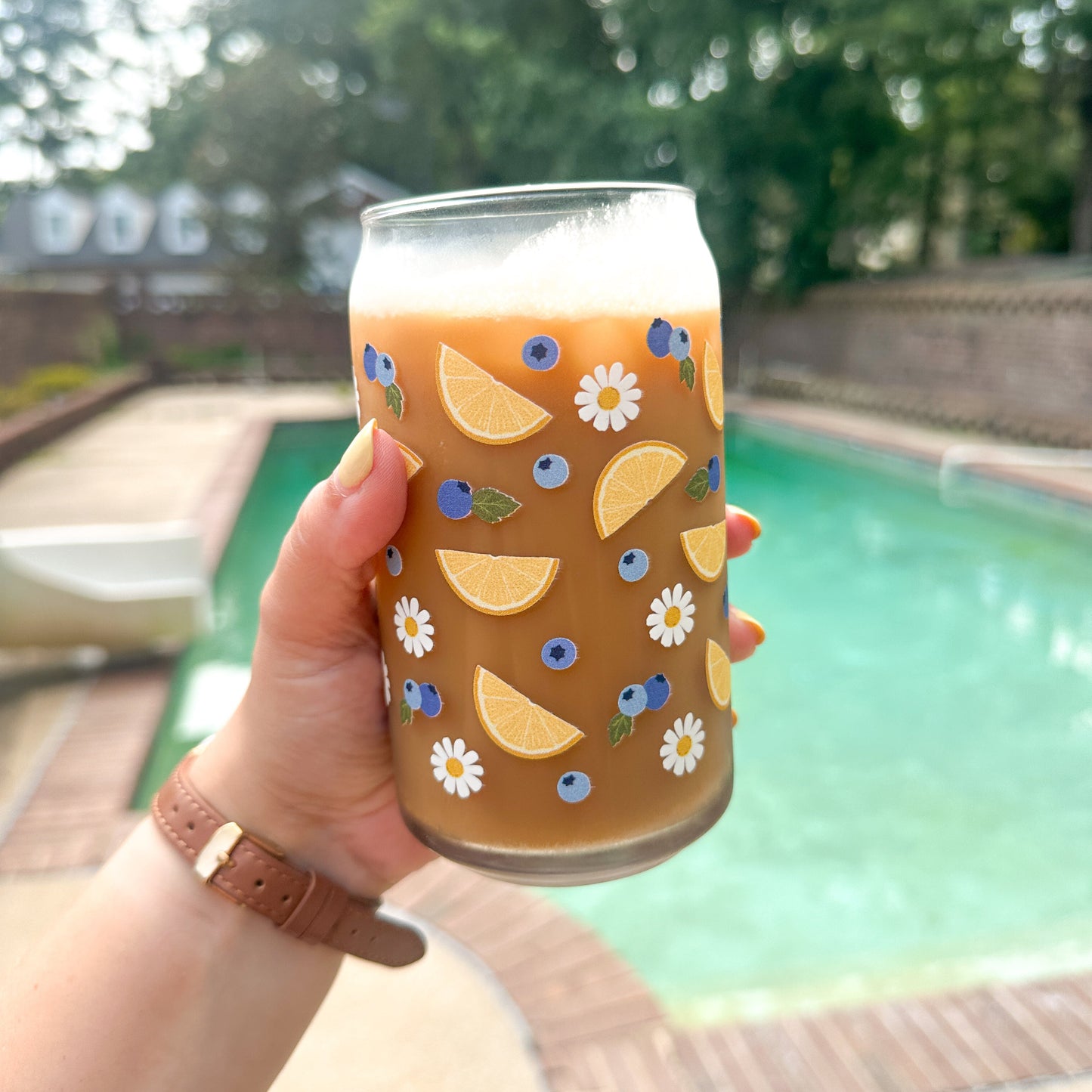 Blueberry Lemonade | Glass Tumbler