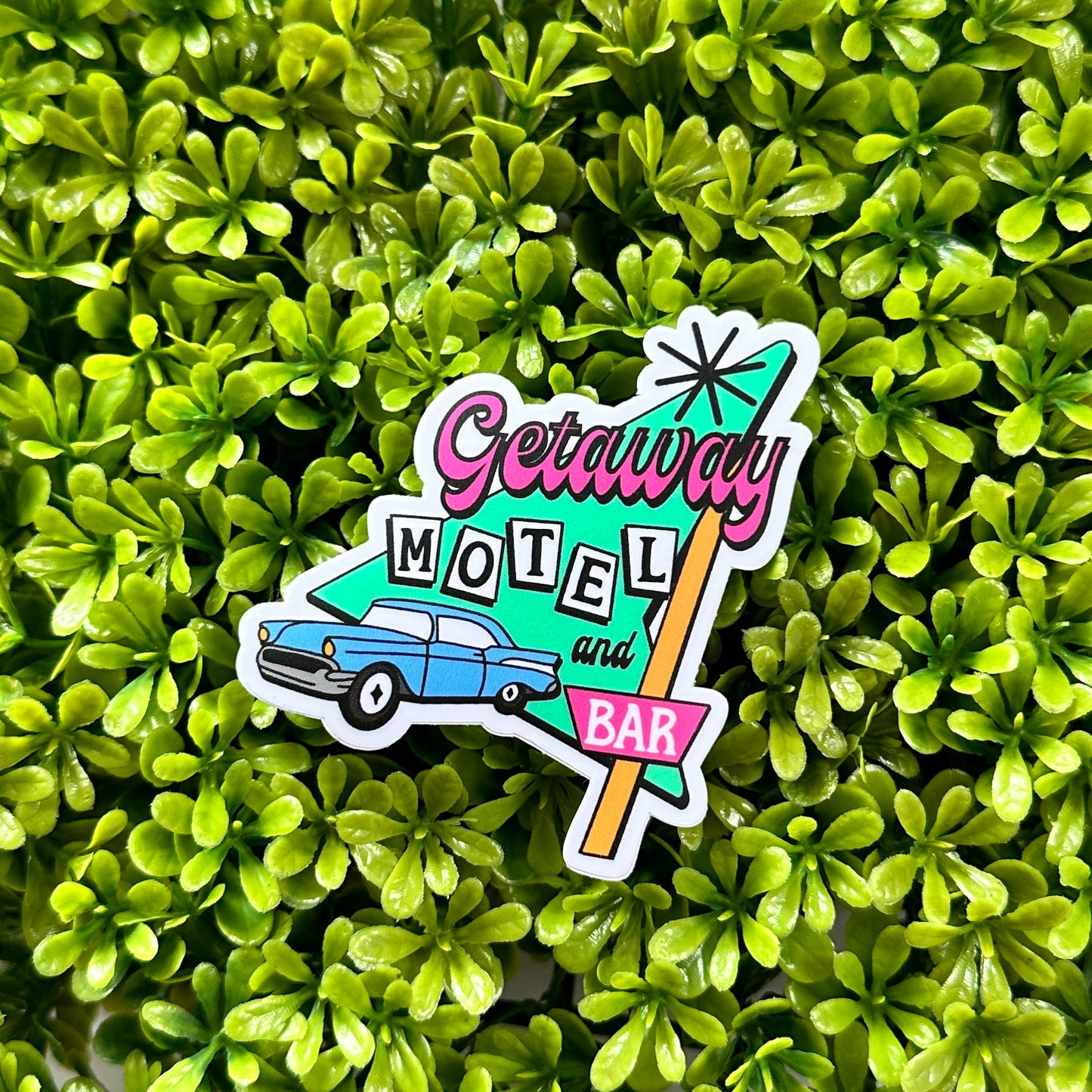 Getaway Motel Sticker 3"