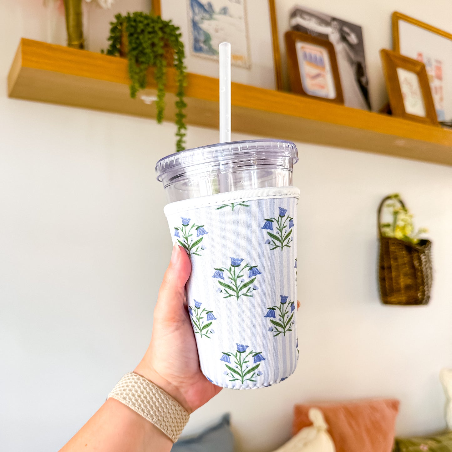 Blue Bellflowers | Reusable Coffee Sleeve