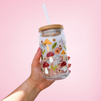 Mushroom Fields | Glass Tumbler