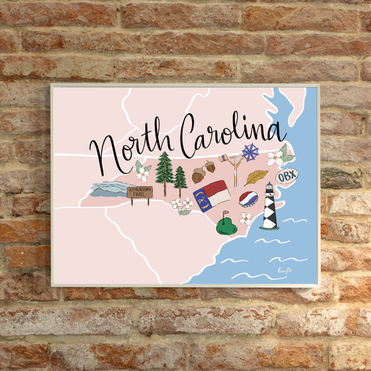 North Carolina Landmarks | Art Print