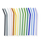 8" Tinted Bent Glass Straw