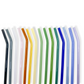 8" Tinted Bent Glass Straw