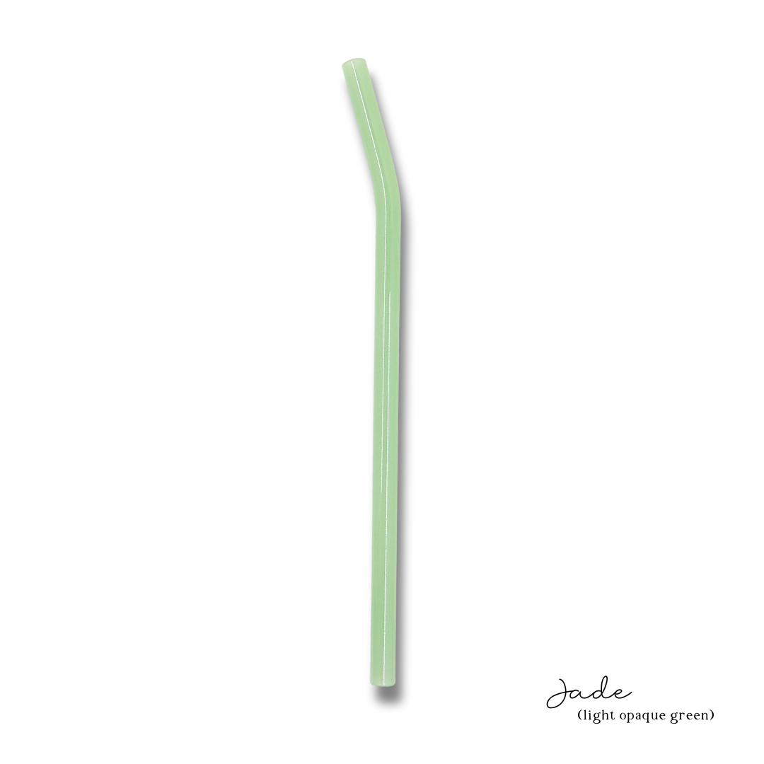 8" Tinted Bent Glass Straw