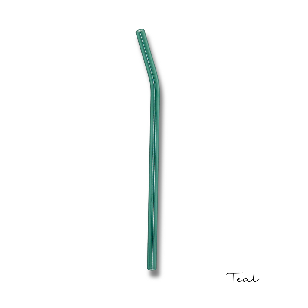 8" Tinted Bent Glass Straw