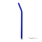 8" Tinted Bent Glass Straw
