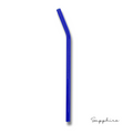 8" Tinted Bent Glass Straw