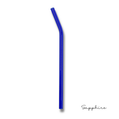 8" Tinted Bent Glass Straw