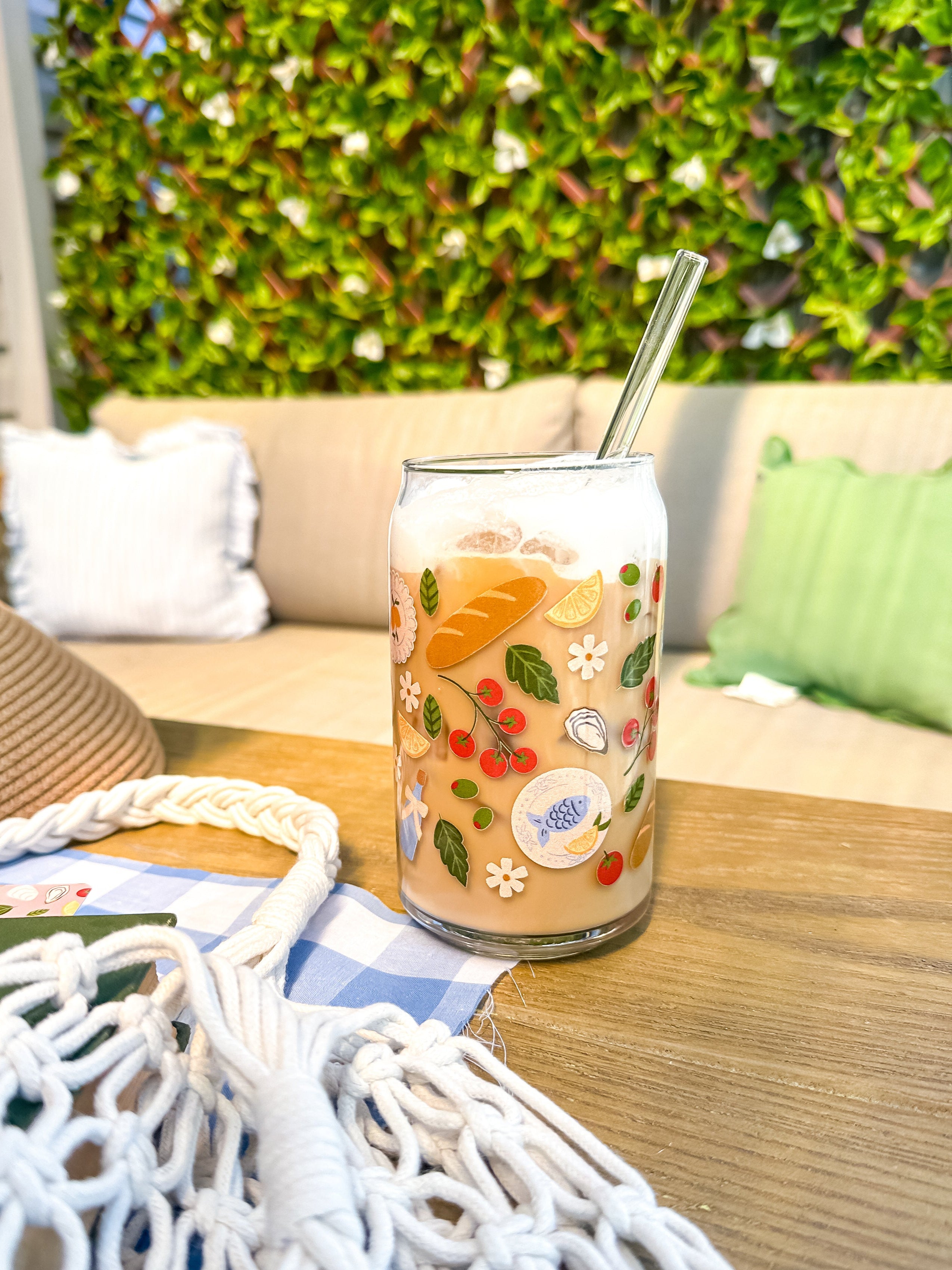 Mediterranean Summer | Glass Tumbler