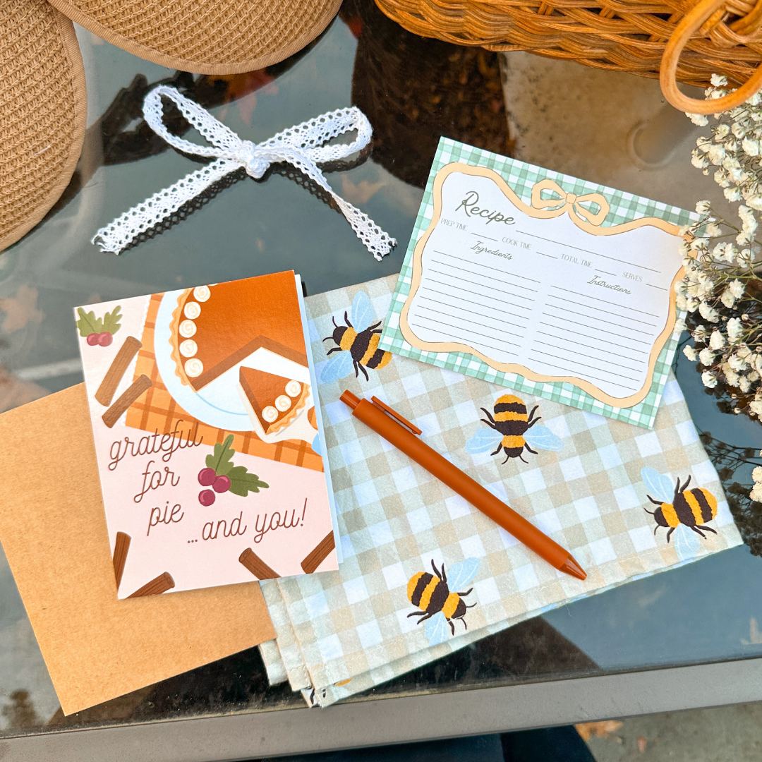 Just Add Wine Gift Set – Hand-Drawn Bees