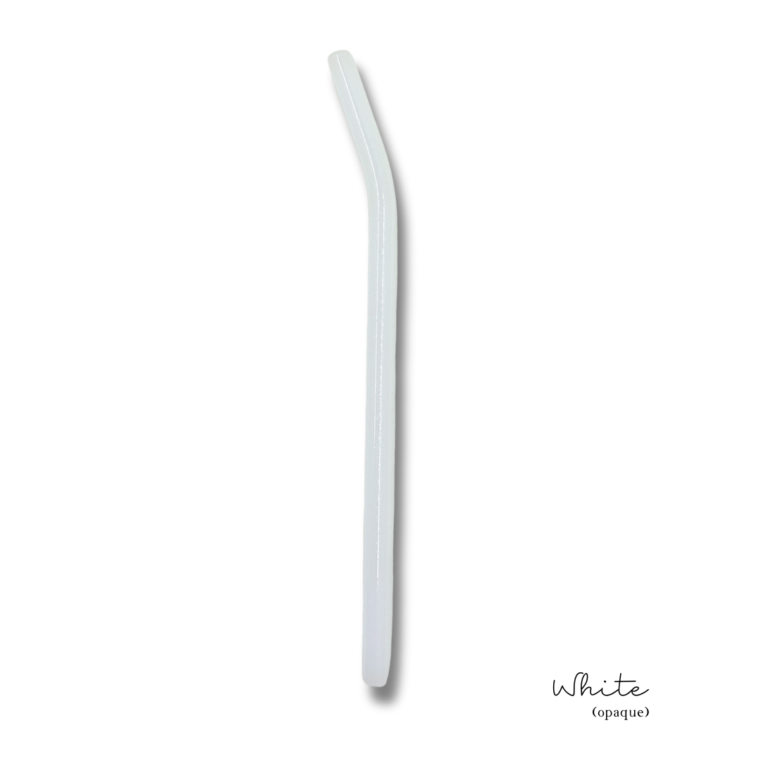 8" Tinted Bent Glass Straw
