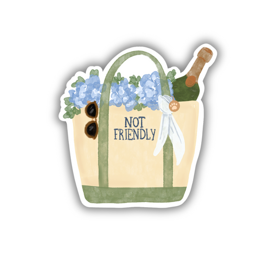 Not Friendly Tote | Sticker 3"