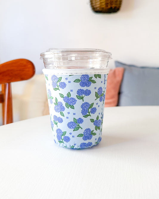 Blue Hydrangeas | Reusable Coffee Sleeve