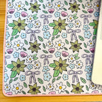 Floral Bow Desk Mat