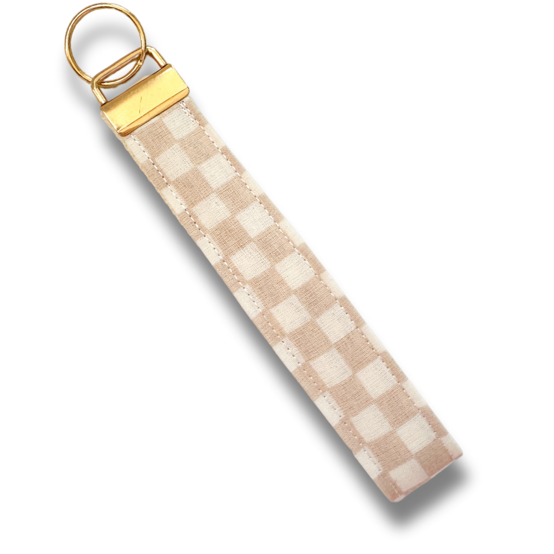 Sand Checkered | Wristlet