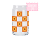 Fall Checkered | Clear Glass Can