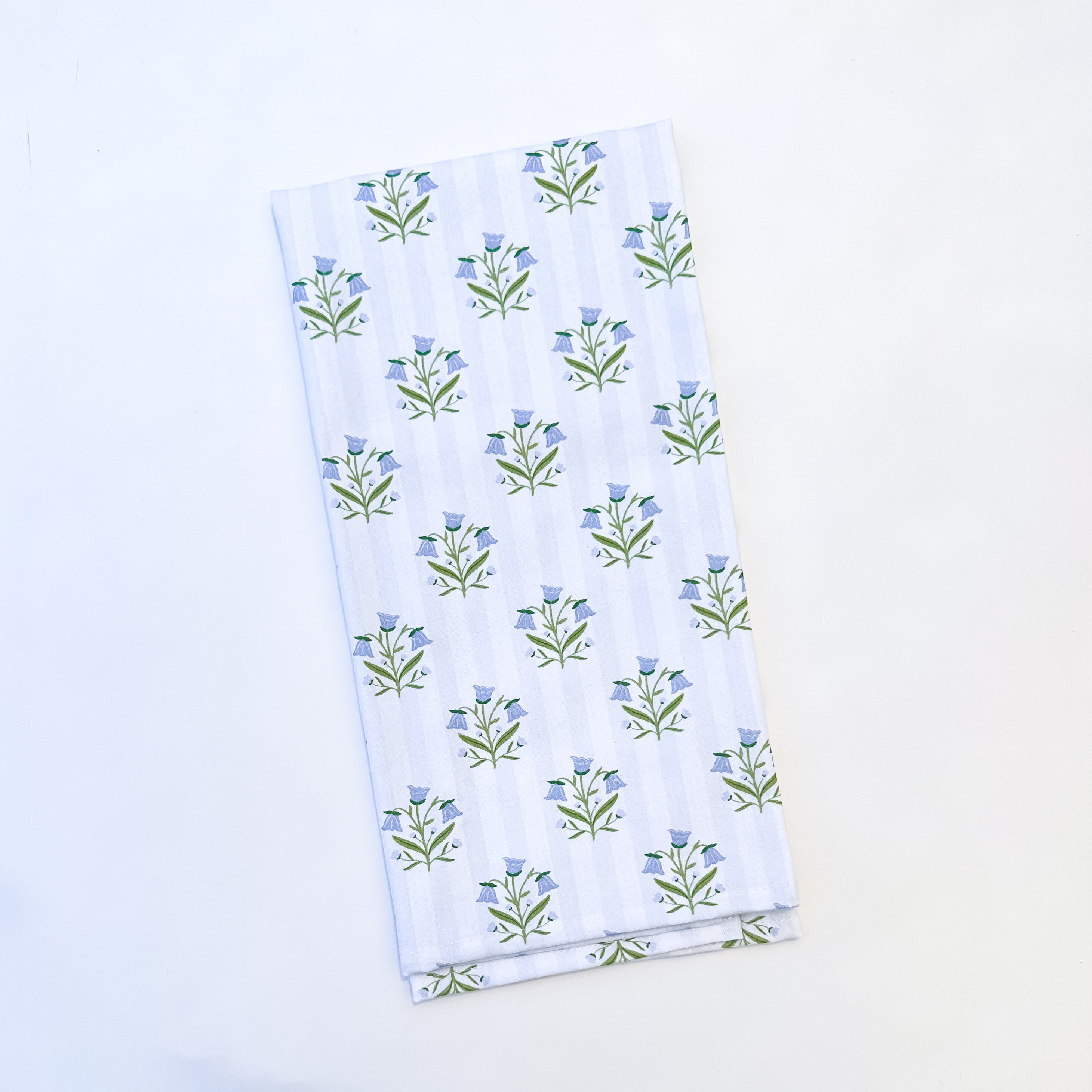 Bellflowers and Stripes | Tea Towel