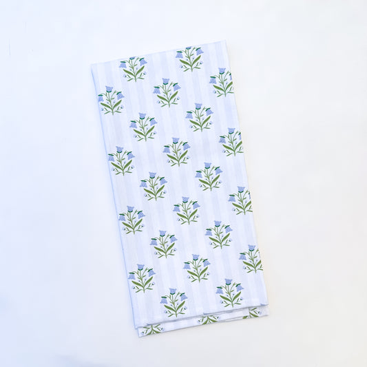 Bellflowers and Stripes | Tea Towel