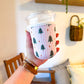 Vintage Christmas Stripes Reusable Coffee Sleeve