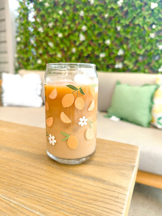 Morning Zest Sipping Essentials — Glass, Lid & Straw Gift Set