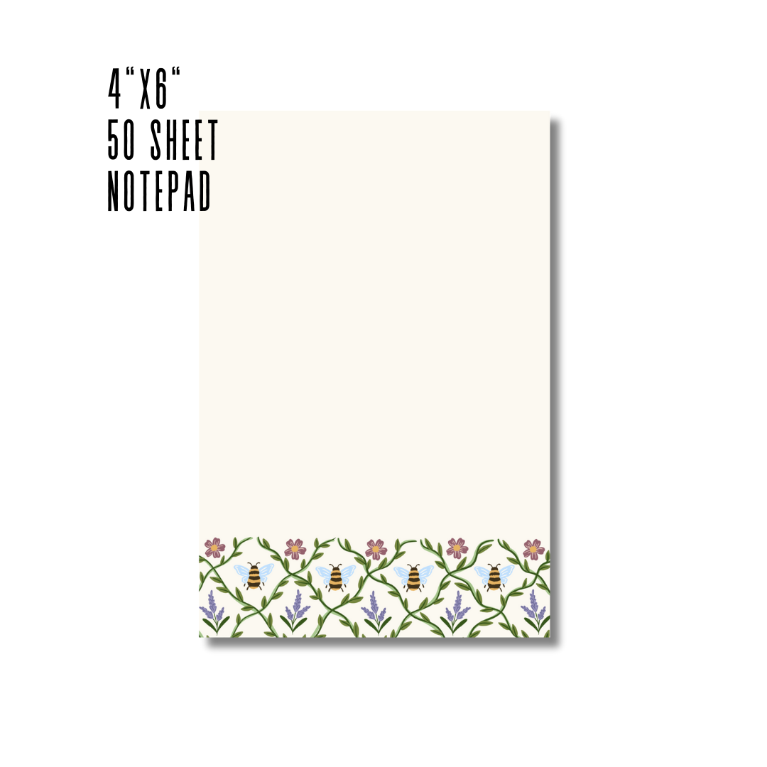 Bees Notepad | 4”x6” 50 Sheets