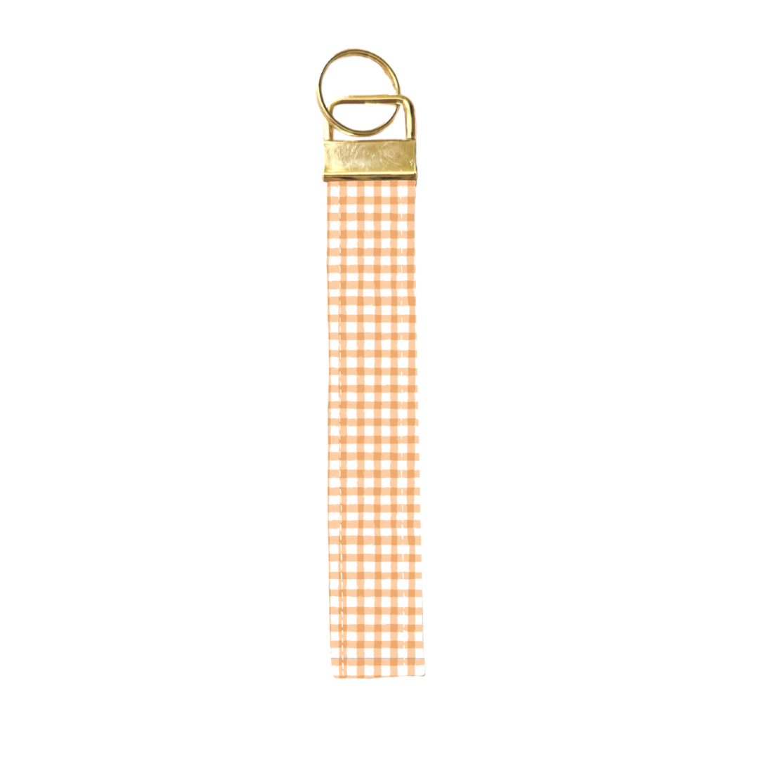 Orange Gingham | Wristlet