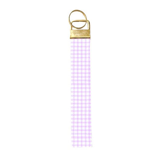 Purple Gingham | Wristlet