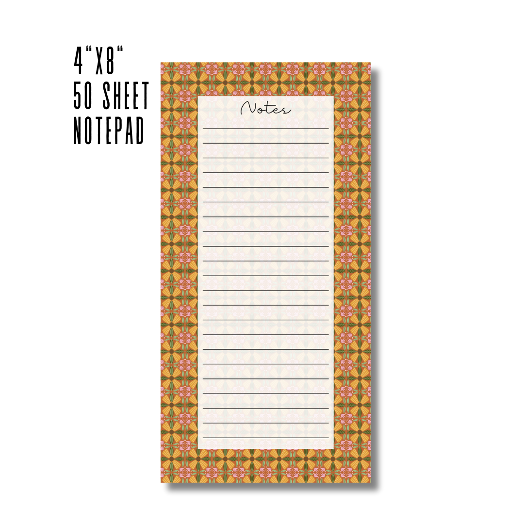 Sunflower Tiles Notepad | 4”x8” 50 Sheets