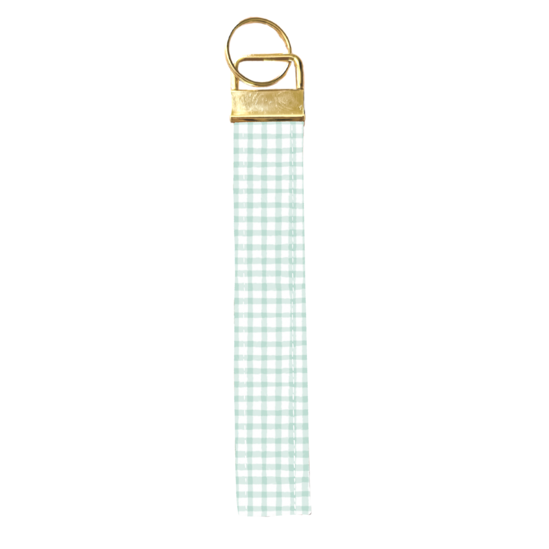 Green Gingham | Wristlet