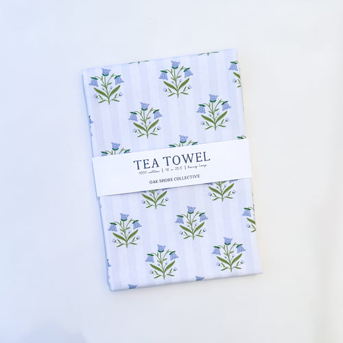 Bellflowers and Stripes | 2 Pack Tea Towels