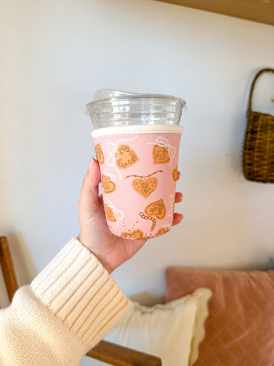 Heart Lockets | Reusable Coffee Sleeve