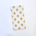 Sun Flowers and Butter Yellow Stripes | Tea Towel